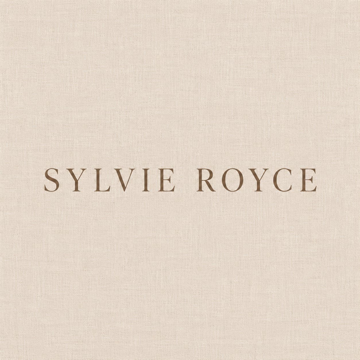 The Sylvie Royce wordmark on linen
